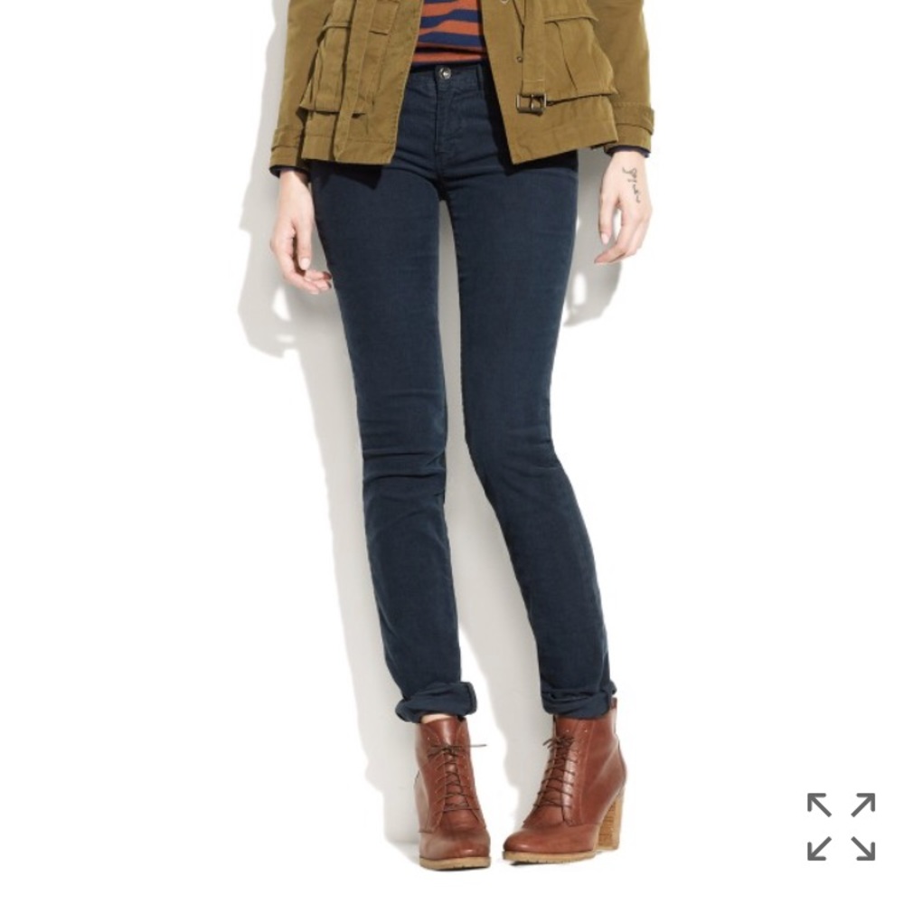 Madewell Rail Straight charcoal cords like new